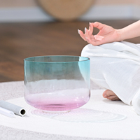 Bol chantant en cristal de quartz Jinfang 432Hz 440Hz haute pureté pour bain sonore alchimique, 5-12 pouces, pour yoga et méditation