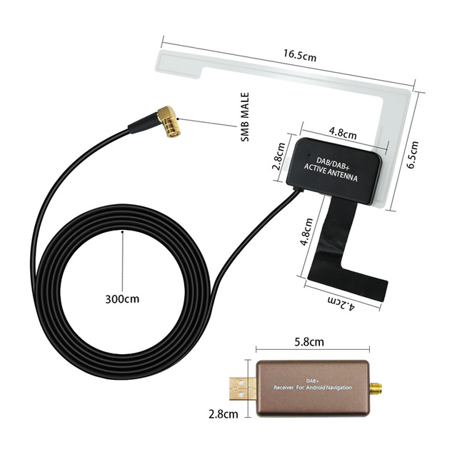Universal Car DAB Digital Radio Adapter With BT Music Streaming Car Radio DAB+Compatible for Android Radio