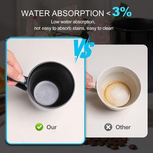 Lot de 6 grandes tasses à café en céramique modernes avec poignée Cacao Tasses à thé amusantes pour le <span class=keywords><strong>bureau</strong></span> et la maison Cadeau - Product Image 3