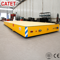 Chariot de transfert à roulettes industriel à haute capacité de charge 30 tonnes, chariot électrique personnalisé avec système d'alarme de sécurité