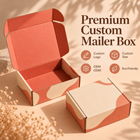 Boîte d'expédition personnalisée en carton ondulé durable, avec impression d'illustrations recyclables et approvisionnement en gros pour kits d'abonnement