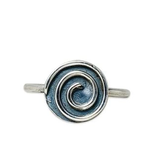 Bagues en spirale en argent fin avec pierre naturelle Design d'empilage créatif pierre de diamant pour l'usure quotidienne des femmes bijoux fins - Product Image 1