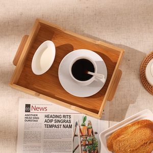 Bamboo Wooden <b>Storage</b> <b>Tray</b> Rectangle Single Compartment For Home Snacks Fruits Hotel Coffee Tea Use - Product Image 4