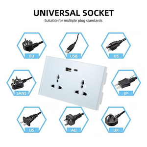 Smart Home Universal EU US UK presa a muro con USB Type-<span class=keywords><strong>c</strong></span> Tuya 16A presa di alimentazione WiFi intelligente con Alexa Google Home - Product Image 6