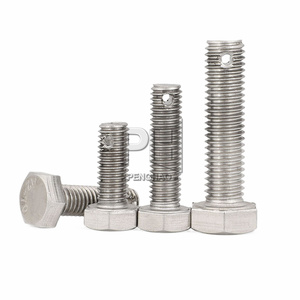 M8 M10 M12 M14 M16 <strong>60mm</strong> 70mm 80mm 90mm 100mm Length 304 Stainless Steel <strong>Screw</strong> GB31.1 Hexagon Bolt With Split Pin Hole on Shank - Product Image 3