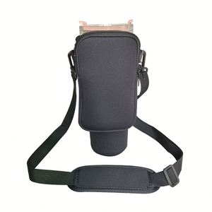 Housse de bouteille d'eau isotherme en néoprène avec bandoulière, 40 oz, pour sport en extérieur, vente en gros - Product Image 3