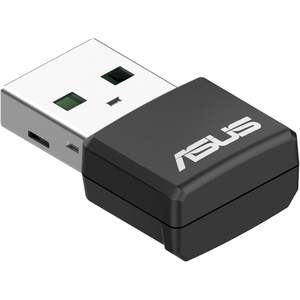 Adaptateur WiFi 6 double bande USB AX55 Nano 1800 Mbps pour ordinateur de bureau/ordinateur portable Windows/Linux Noir 1x0.63x0.35 pouces - Product Image 1
