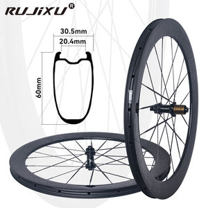 Roues de vélo de route à frein à disque en fibre de carbone 50/60 mm, moyeu à cliquet 36T, logo personnalisé, MOQ, vente chaude - Product Image 5