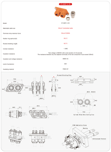 ขั้วต่อกันน้ำแรงดันสูง<span class=keywords><strong>2</strong></span>ทางขั้วต่อ IP67ทองเหลืองขั้วต่อสายไฟ PA66ขั้วจีบอินเวอร์เตอร์บล็อก - Product Image 2