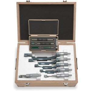 Jeu de micromètres extérieurs Mitutoyo 0-6 pouces, résolution 0,0001 pouce, 6 pièces - Product Image 1