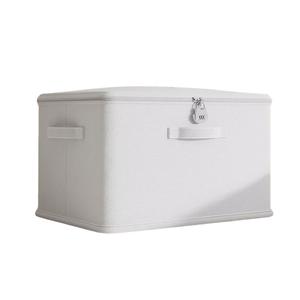 SND6012 1 Caja de Almacenamiento Rectangular con Cerradura para Ropa y Edredones, Organizador Plegable de Color Sólido para Armario - Product Image 3