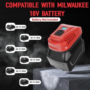 Adaptateur de batterie USB 2 en 1 100W pour <span class=keywords><strong>chargeur</strong></span> <span class=keywords><strong>Milwaukee</strong></span> 18V avec charge <span class=keywords><strong>rapide</strong></span> bidirectionnelle de type C et USB pour appareil électrique - Product Image 4