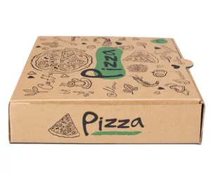 Poderoso fabricante personalizado impresso pizza caixa atacado pizza papel embalagem caixa personalizada