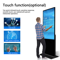 Écran tactile numérique Android sur pied de 50 pouces, totem vidéo, affichage numérique, kiosque, lecteur publicitaire LCD pour centres commerciaux