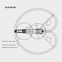 Bras robotisé SCARA 4 axes haute précision KLA700-6N, charge utile 6 kg, portée 700 mm, avec contrôleur pour assemblage, préhension et placement, et test.