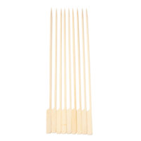 Brochettes en bambou naturel vert de 30 cm pour barbecue, type canon en fer