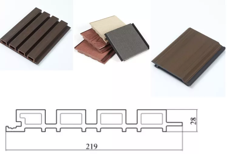 Waterproof Outdoor WPC Fluted Panel Outdoor Plastic Composite Exterior
