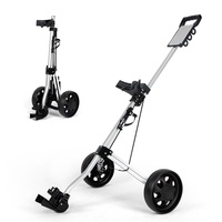 Chariot de golf pliable léger à 2 roues, accessoire de parcours portable, best-seller transfrontalier, fabriqué en PE, capacité de charge de 55 kg