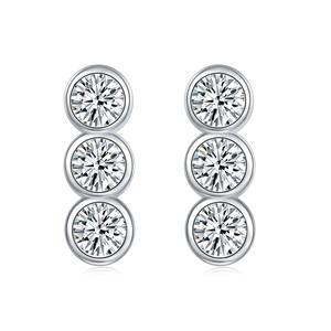 Trois pièces S925 en argent sterling Style Vintage collier boucle d'oreille bague ensemble Zircon pour les femmes-pour les fêtes - Product Image 3