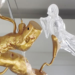 Lampadario a Rami in Rame, Lampada a Sospensione di Lusso in Stile Nordico, Luci Decorative a Forma di <span class=keywords><strong>Rondine</strong></span> e Uccellini - Product Image 4