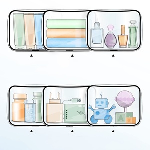 Bolsa de Cosméticos de PVC de Alta Transparencia, Organizador de Maquillaje Portátil de Viaje, Bolsa de Aseo Multifuncional Impermeable - Product Image 4