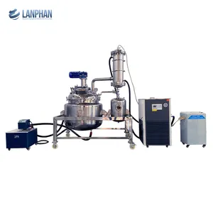 hydrolysis pilot jacketed stainless steel degassing decarboxylation reactor 50l 100l 200l with condenser heater and chill