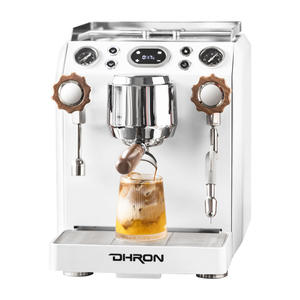 Machine à café semi-automatique professionnelle DHRON <span class=keywords><strong>DILAN</strong></span> Mavericks 7118A en acier inoxydable, petite machine à café commerciale italienne pour le thé au lait - Product Image 6