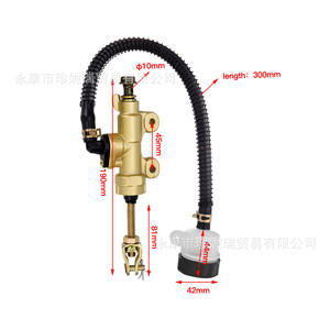 ZhenRui Off-road Motorcycle Rear <b>Brake</b> <b>Master</b> <b>Cylinder</b> 300mm Hose Copper Material For Repair Replacement - Product Image 1