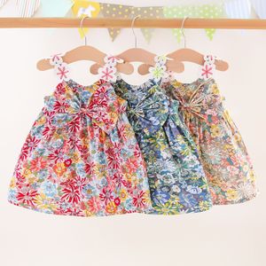 Nuevo Diseño de Ropa de Bebé, Vestido Floral de Verano para Niñas, con Lazo Decorativo en el Hombro - Product Image 1