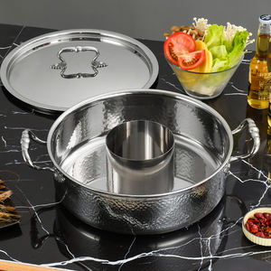 Olla Caliente <span class=keywords><strong>de</strong></span> Lujo <span class=keywords><strong>de</strong></span> Gran Capacidad con Diseño Minimalista Ecológico, <span class=keywords><strong>Acero</strong></span> Inoxidable 304, Tapa <span class=keywords><strong>de</strong></span> Vidrio, Asa, Olla para Sopa <span class=keywords><strong>de</strong></span> Metal Minimalista - Product Image 4