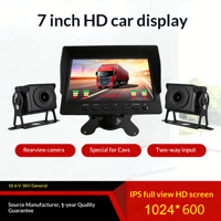 Écran LED 7 pouces, amplificateur de voiture, caméra embarquée avant et arrière 4K, autoradio Android, caméra de tableau de bord