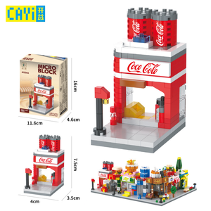 CAYI 2025, маленькая игрушка с видом на улицу, 8 упаковок, Детский конструктор, Детский конструктор, кафе, магазин, совместим с маленькой коробкой - Product Image 2
