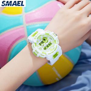 Montre à quartz Factory Sports Smael 8083, affichage analogique, affichage LED, couleurs bonbons de luxe, montres numériques pour femmes et hommes - Product Image 2