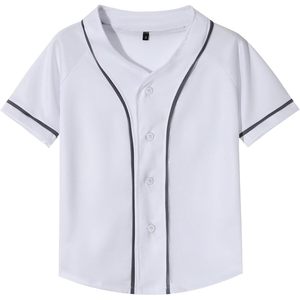 Babyhealthy Kids Baseball Jersey <b>Button</b> Down Breathable Sport Shirt Unisex Boys Girls - Product Image 1