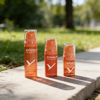 Flacon pompe sans air en PP prêt pour le voyage, 5 ml, 10 ml, 15 ml, pour crème, lotion, gel pour les yeux, crème solaire, crème de nuit, lotion pour les mains