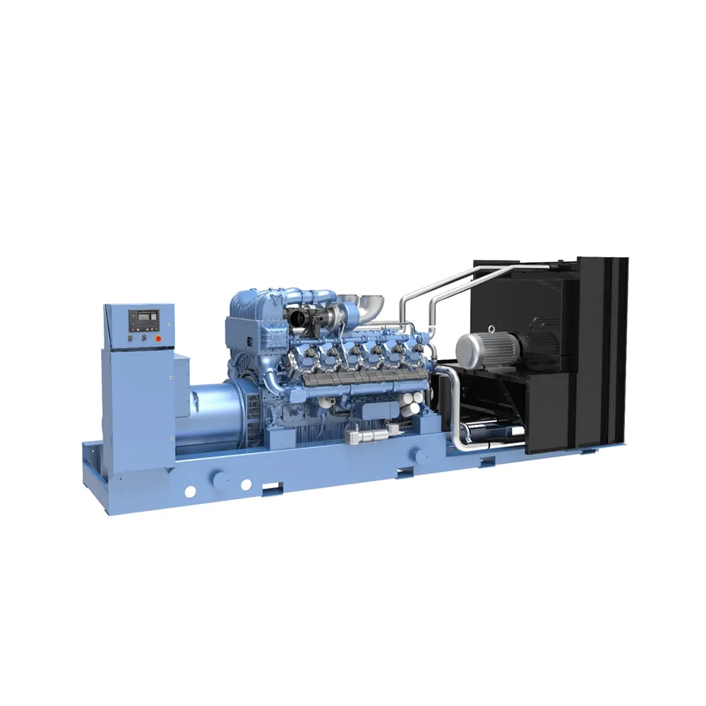 Generator Super senyap 1200kw 1500kVA 16 set generator gas alami pendingin air silinder