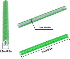 新しいdiyのバイク反射スポーク自転車の車輪の線警告スティックチューブマウントクリップ