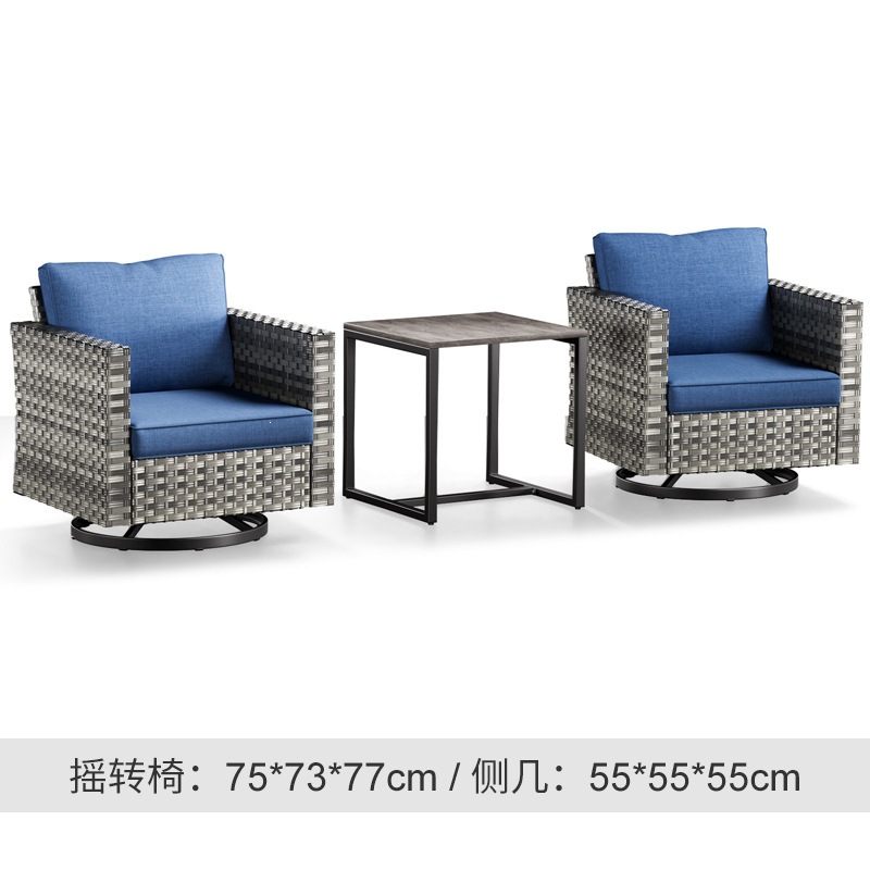 Swivel chairs2 + side table