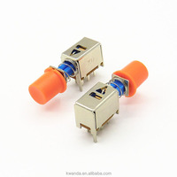 Interrupteur à bouton-poussoir 6 broches autobloquant 2P2T 1NO1NC en laiton bleu, plastique et métal pour routeur modem Jacinth, appareil électroménager 50V