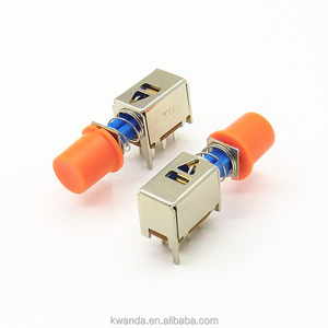 Interrupteur à bouton-poussoir 6 broches autobloquant 2P2T 1NO1NC en laiton bleu, plastique et métal pour routeur modem Jacinth, appareil électroménager 50V - Product Image 3