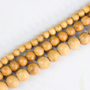 Cuentas de Oración Budistas de Madera de Durazno, 108 Cuentas, Pulidas a Mano, Naturales, para Ceremonias Religiosas, Joyería Unisex - Product Image 1