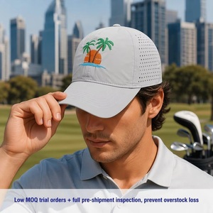 Gorra Deportiva de Calidad 1.1 OEM ODM con Perforación Láser y Bordado de Palmera, Fábrica BSCI, Venta al Por Mayor, MOQ Bajo - Product Image 3