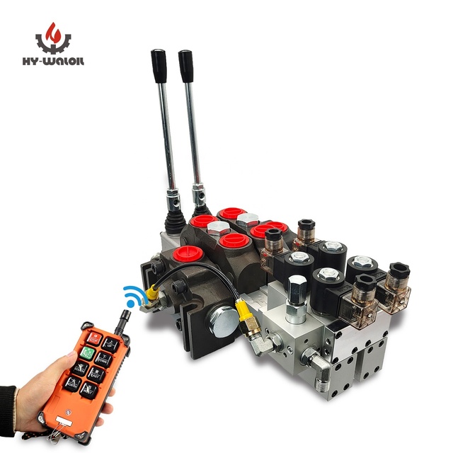 Hy-Waloil 200LPM Remote Control Pneumatic Dcv200 Hydraulic Tractor Microswitch Control Valve With Positioner