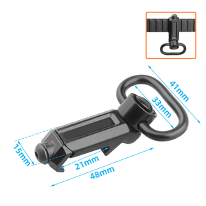 อลูมิเนียมอัลลอย 360 °   ตัวหมุนสายสะพายแบบ QD พร้อมประแจหกเหลี่ยม อุปกรณ์เสริมสำหรับการล่าสัตว์และการยิงปืน  ผิวเคลือบอะโนไดซ์สีดำ - Product Image 2