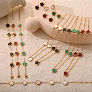 Five Clover Bracelet <strong>Stainless</strong> <strong>Steel</strong> Simple Fashion Flower Bracelets for Men Women Bracelets Girl <strong>Jewelry</strong> Clavicle Chain - Product Image 6