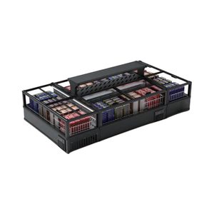 Congélateur d'îlot commercial de grande capacité pour supermarché Réfrigérateur combiné en verre à couvercle coulissant pour aliments congelés - Product Image 2