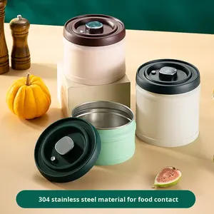 Boîte à café hermétique en acier inoxydable 304 et boîte à lunch isotherme pour le stockage des haricots, du thé, des noix et des aliments - Product Image 2