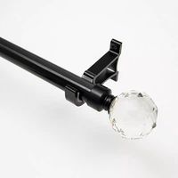 Rail de rideau moderne en acier au carbone, long, simple, diamètre 1 pouce, longueur personnalisable, accessoires décoratifs de luxe légers