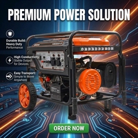 Générateur à essence 3-10KW avec AVR 2.8kw230V, 110/220V, 212CC pour machines de construction
