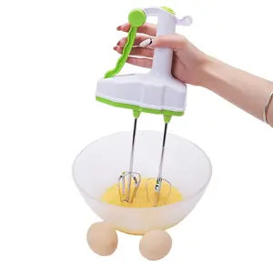 쉬운 부엌 DIY 베이킹 자동 회전 유량 블렌더 자동 교반기 요리 수동 거품기 믹서 휴대용 계란 페이스트 교반기 비터